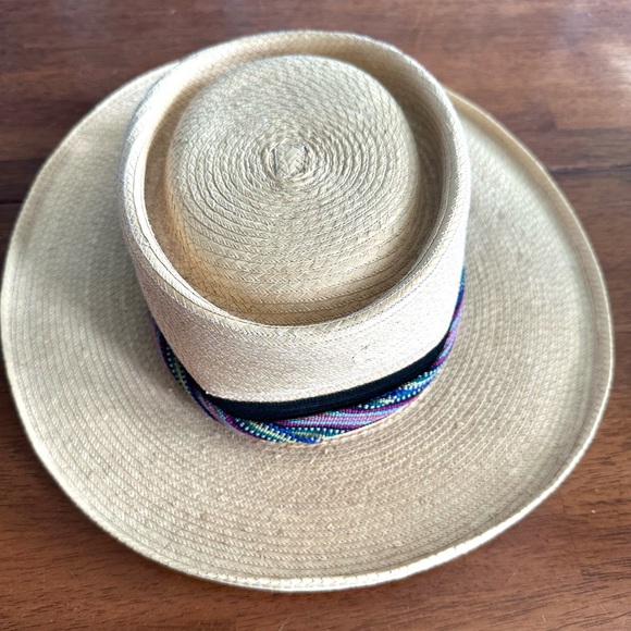 Vintage Ladies Panama Summer Hat-100% Palm Leaves. La Giralda Palm Hat - Picture 9 of 10